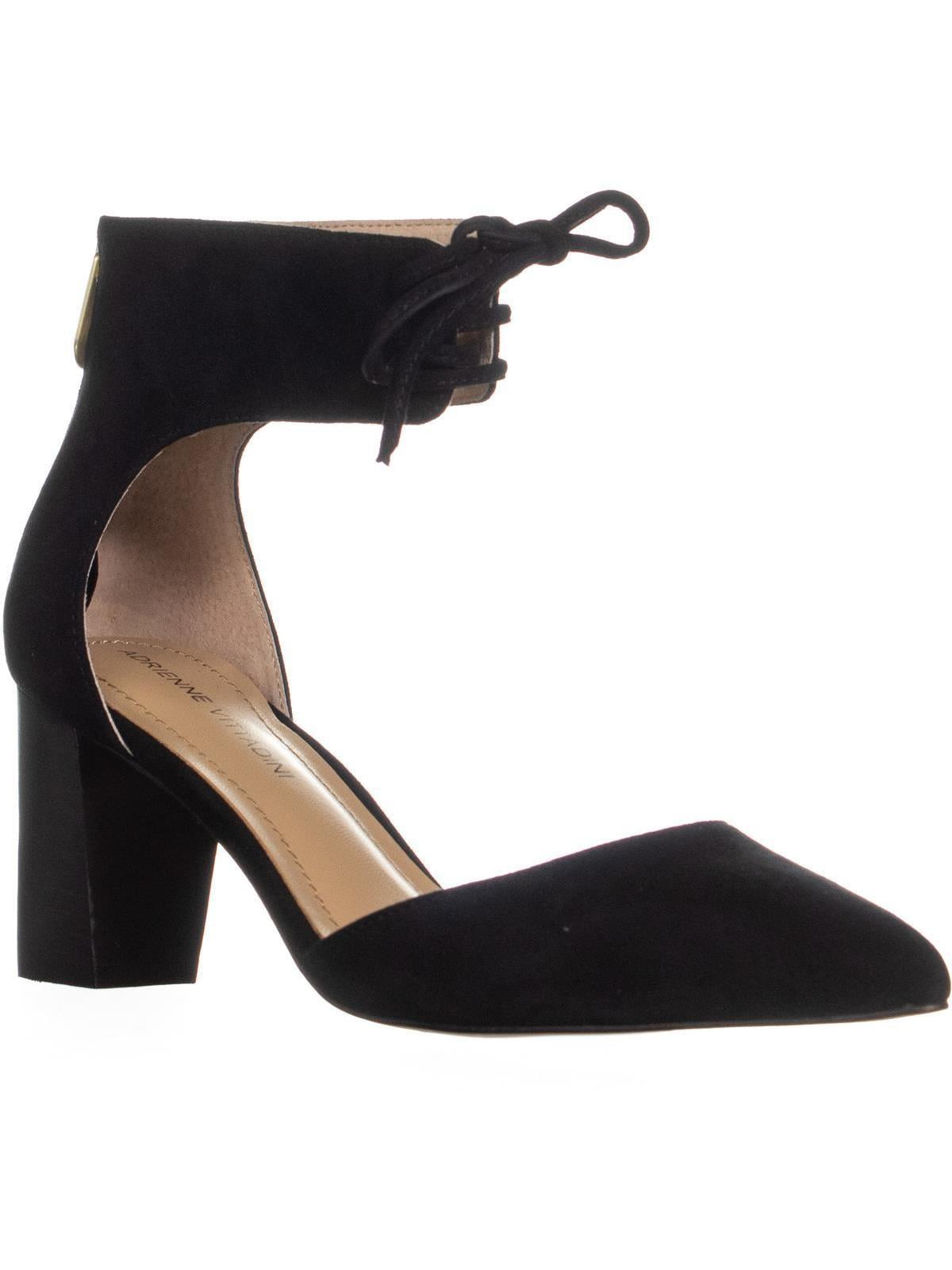 Womens Adrienne Vittadini Nicole Ankle Strap Dress Heels, Black ...