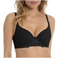 thumbnail image 3 of Ahuyic Womens Bra,Summer Plus Size Bra,Womens Bra Soild Color Underwear Bra Everyday Underwear With Steel Rims,Black,XL, 3 of 5