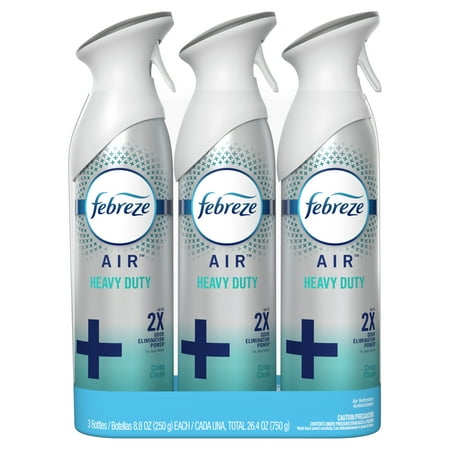 Febreze Air Freshener Heavy Duty Crisp Clean 8.8 oz Pack of 3