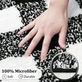 thumbnail image 5 of PiccoCasa Microfiber Plaid Pattern Bathroom Rugs Soft 20''x30'' Black and White, 5 of 7