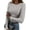 Flower Gray, variant on Women Long Sleeve Shirts Rib Knit Slim Fit Tops Fall Outfits Casual T-Shirt Underscrubs Layer Clothes Black XL