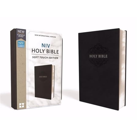 Zondervan NIV Holy Bible & Soft Touch Edition - Comfort Print, Black Leathersoft