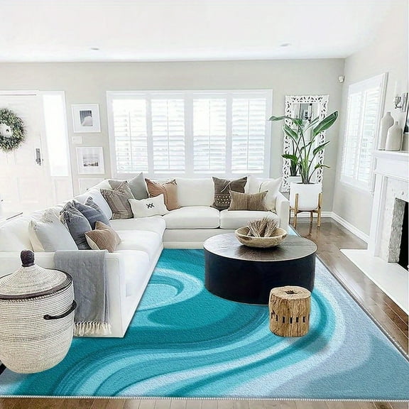 5.3'x7.5' thick carpet for living room large carpet extra large area rug funky area rug high pile area rug