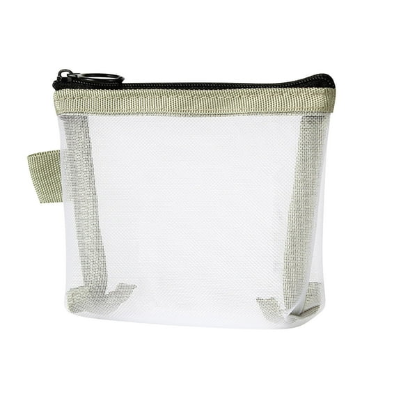 Tyidzon Mesh Zipper Pouch Bags, Makeup Bag Zipper Pouch Lipstick Travel Storage Pouch Assorted Colors Clear Makeup Bag