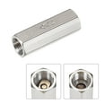 thumbnail image 3 of Uxcell G 1/8" One Way Female Threaded Full Port Check Valve Copper Silver Tone 2Pcs, 3 of 3