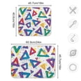 thumbnail image 4 of Yayeee Dish Drying Mat for Kitchen Counter 16"x18" Microfiber Absorbent Pad, Green Simple Triangles, 4 of 7
