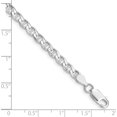 thumbnail image 3 of Breathtaking Radiant Classic Sterling Silver Rhodium-plated 4.0mm D/C Flat Anchor Curb Chain Stylish Luxurious Enchanting, 3 of 3