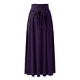thumbnail image 4 of Women Elegant High Waist Skirt Tie Front Pleated Maxi Skirts Vacation Holiday Female Dailywear, 4 of 9