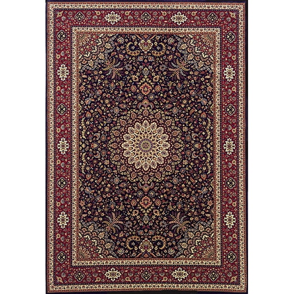 Oriental Weavers Ariana Area Rug - 095B3 - 6' Round - in Blue/ Red - Vintage Inspired, Stain Resistant, Family and Pet Friendly , Dining Area Rug