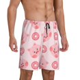 thumbnail image 2 of Fotbe Pigs Head And Donuts Pantalones Cortos de Pijama para Hombre, Ropa de Dormir, Pantalones de Pijama Cortos para Hombre-Large, 2 of 6