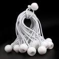thumbnail image 3 of 30 Pcs Bungee Balls White 9inch Bungee Cord Heavy Dut 9 inch Tarp Bungee Cords Tie Down Straps Multifunction Elastic Rope for Camping, Tents, Cargo, Projector Screen, Canopy Tent, 3 of 5