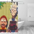 thumbnail image 3 of Cortina de ducha Rick & Morty, opaca, para baño, impermeable, resistente al moho, bloquea la privacidad, probador, patrón de impresión fina de patchwork artístico, 72 x 72 pulgadas, talla única., 3 of 8