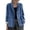 27-Blue, variant on Corduroy Blazer Women Long Sleeve Lapel Jacket Casual Button Down Fall Suit Coat with Pockets S