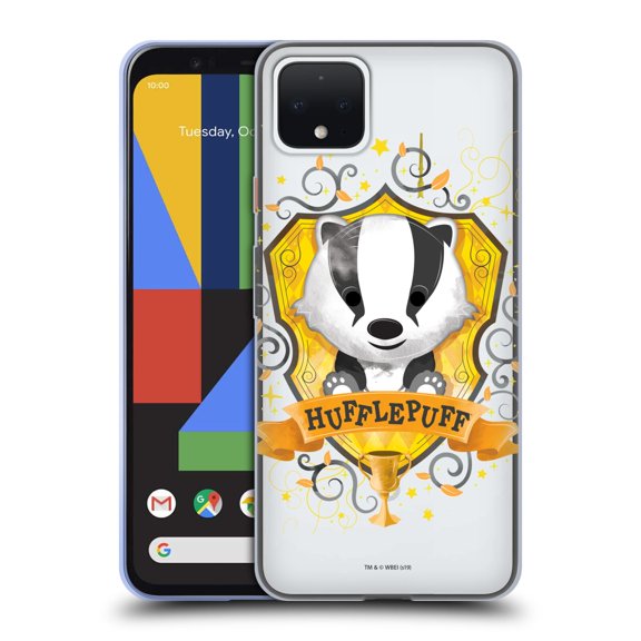 Head Case Designs Officially Licensed Harry Potter Deathly Hallows II Hufflepuff Soft Gel Case Compatible with Google Pixel 4