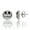 Stud, variant on Womens The Nightmare Before Christmas Sterling Silver and Cubic Zirconia Jack Skellington Dome Stud Earrings