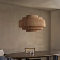 thumbnail image 2 of Arturesthome Retro Wabi-sabi style Dining Table Rattan Pendant Light B&B Decoration Handwoven Lampshade, 2 of 12
