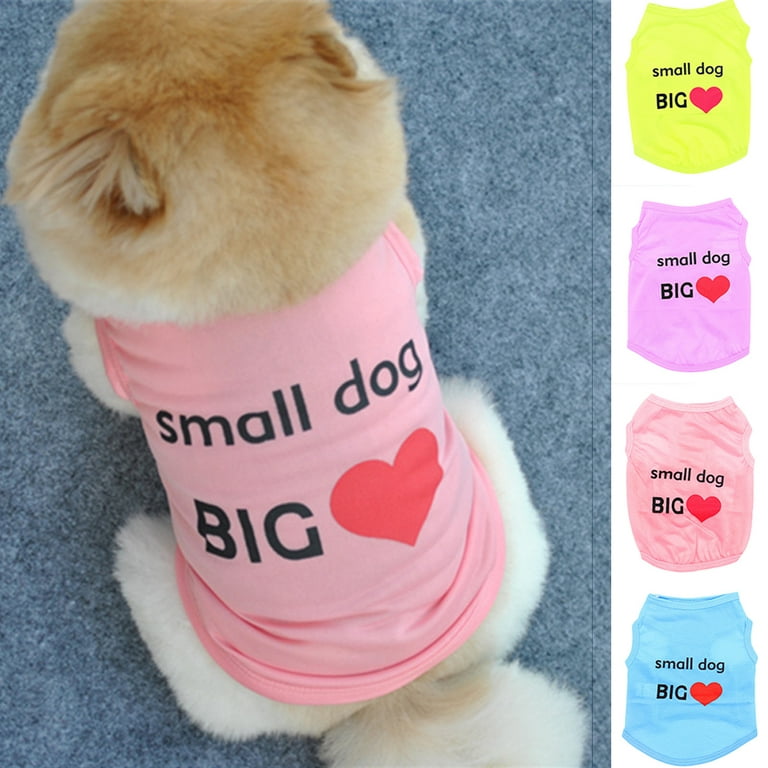 Pet Dog Letter Printed Clothes Puppy Cat Breathable Cute TShirt