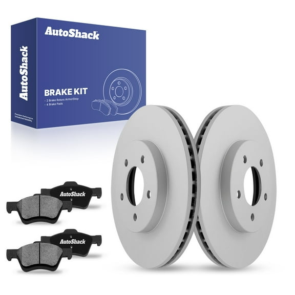 AutoShack 11.92" (303 mm) Front Vented Brake Rotors Coated   Ceramic Brake Pads | Replacement for 2005-2010 Ford Escape 2005-2010 Mercury Mariner 2008-2011 Mazda Tribute | 6-PC Brake Kit | ArmorStop