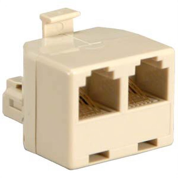 ACCL RJ12 1M/2F T Adapter Beige, 1 Pack