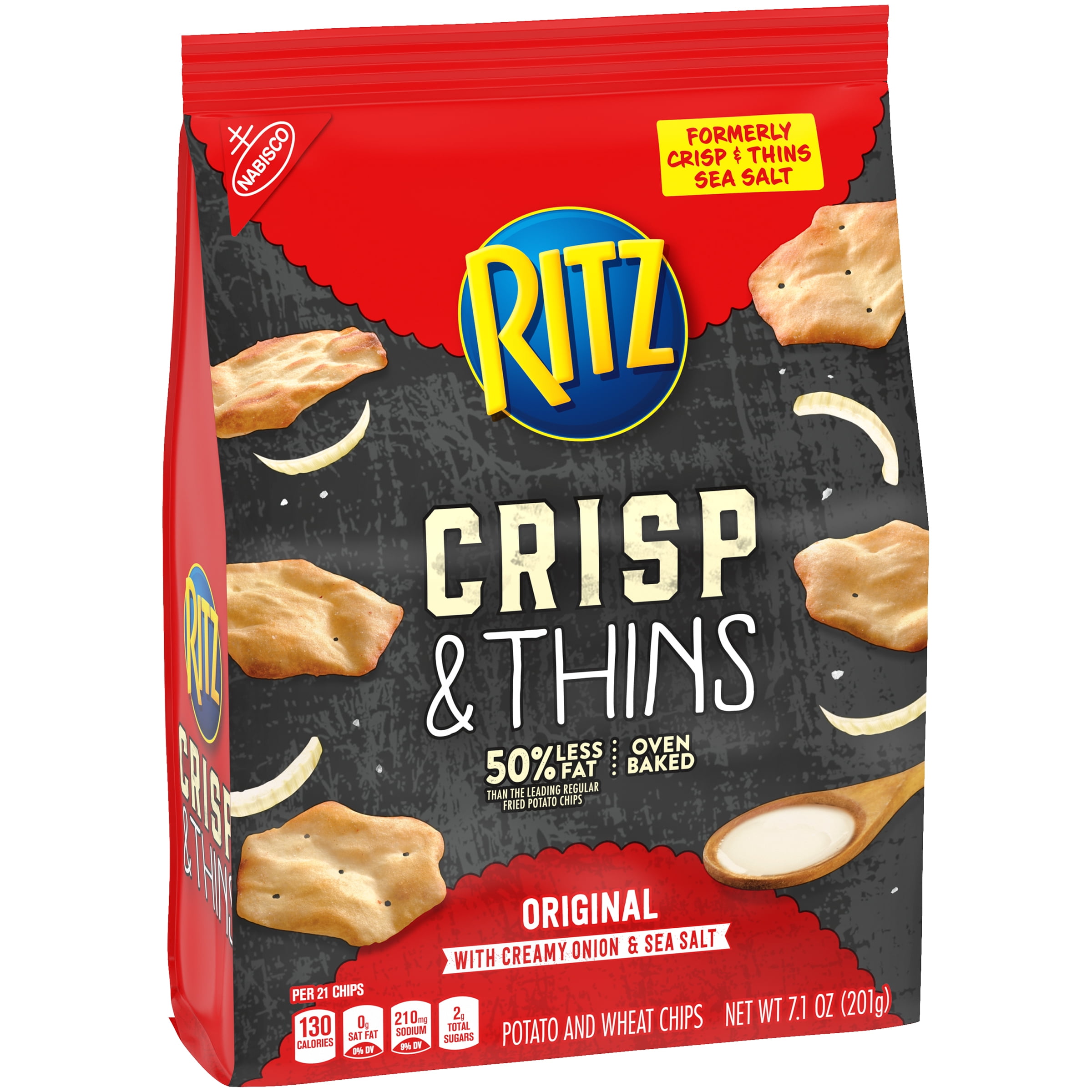 Nabisco Ritz OvenBaked Original Crisp & Thins Chips, 7.1 Oz.