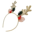 thumbnail image 5 of Glittering Sequin Reindeer Antler Headband with Bells Lightweight Festive Christmas Hair Accessory for Holiday Party Outfits for Women, 5 of 5