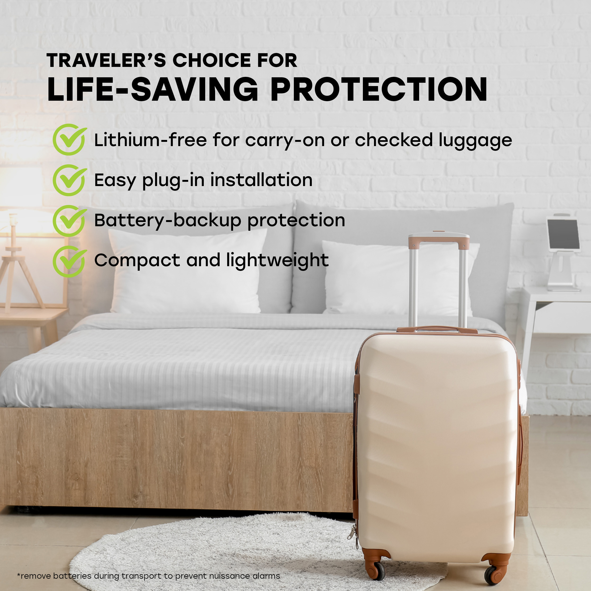 Universal Security Instruments Plug-in, Carbon Monoxide Alarm, with Battery Backup