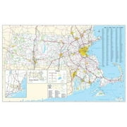 48x72 Massachusetts State Official Executive Laminated Wall Map