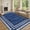 Blue, variant on Danolapsi Modern Solid Area Rug 8x10 Washable Living Room Rugs with Non Slip Backing, Non-Shedding Stain-Resistant Bordered Throw Carpet, Neutral Foldable Floor Rugs for Bedroom, Dining Room,Office
