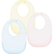 Silicone Baby Bibs for Babies & Toddlers 6-72 Months Lightweight Bibs with Food Catcher Set of 3 Adjustable Fit Waterproof Soft Unisex Feeding Essential