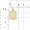 thumbnail image 4 of 14k Yellow Gold White Rhodium, Initial Letter F Pendant Charm Filigree 16mm Wide with 18" Dainty Neck Chain, 4 of 7
