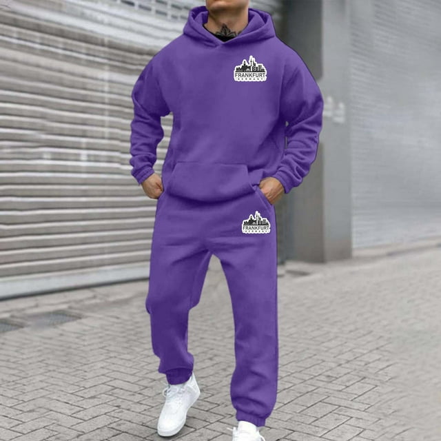 WILLBEST Sudaderas para Hombre, Conjunto De Sudadera con Capucha Deportiva De Manga Larga con Estampado De Letras Informal A La Moda De Otoño e Invierno para Hombre y Mujer XXXGrande