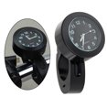 thumbnail image 3 of Universal impermeable motocicleta manillar montaje brillante reloj esfera reloj plata negro manillar de 7/8 "a 1" Sunnimix reloj de manillar, 3 of 8