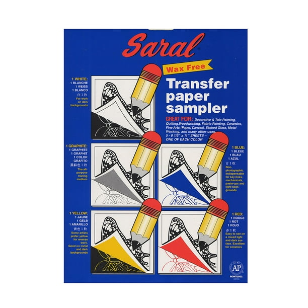 Transfer (Tracing) Paper transfer paper sampler pack of 5 sheets, 8 1/2