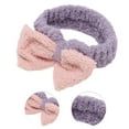 thumbnail image 3 of Unique Bargains 1 Pc Fashion Cute Plush Washing Face Headwrap for Women 6.69"x2.17" Purple Pink, 3 of 3