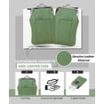 thumbnail image 3 of Leather Cigarette Case Pack Holder Regular or 100's Lighter Pocket, Soft Green, 3 of 7