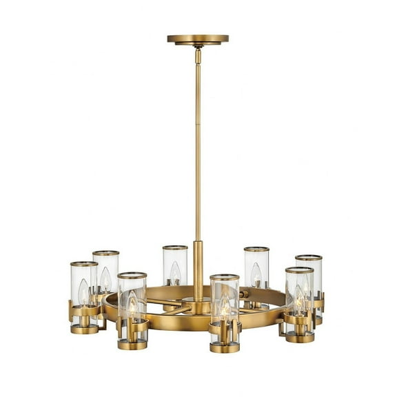 38106HB-Hinkley Lighting-Reeve - 8 Light Medium Chandelier in Traditional-Transitional Style - 27 Inches Wide by 9 Inches High-Heritage Brass Finish