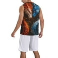 thumbnail image 2 of Pofeuu Red And Blue Fire Dragon F Print Basketball Jersey, Shirts for Men Youth Basketball Jersey Crew Neck-4X-Large, 2 of 6