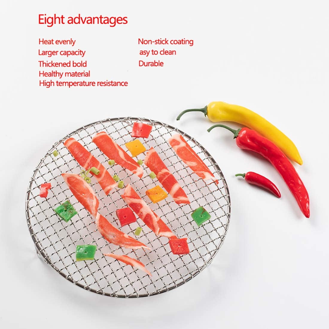 Rack Cooling Rack Stainless Steel Wire Cooling Drying Roasting Rack Rack Steaming Grilling Rack Cookie Rack For Cooling Roasting Grilling 18cm