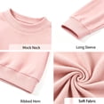 thumbnail image 5 of Frostluinai Sweatshirt for Women Mock Neck Long Sleeve Lounge Pullover Solid Color Fall Sweat Shirts Loose Fit Sweatshirts Lightweight Tops, 5 of 6
