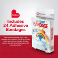 thumbnail image 2 of BioSwiss Bandages, Rainbow Shaped Self Adhesive Bandage, Latex Free Sterile Wound Care, Fun First Aid Kit Supplies for Kids and Adults, 24 Count, 2 of 7