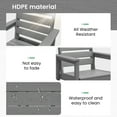 thumbnail image 2 of SERWALL Outdoor HDPE Dining Table Set, 7-Piece Outdoor Dining Table Sets with Umbrella Hole, Grey, 2 of 6