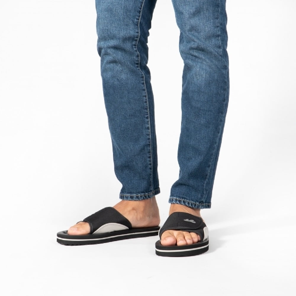 PDQ Mens Lightweight Crossover Mule Sandals