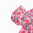 thumbnail image 6 of Toddler Girl Dress Puff Sleeve Dress Summer Dress Floral Print Lace Light Dress Sundress Of Casual Skirt Casual Dresses,Size 4 Years-5 Years, 6 of 6