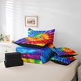 thumbnail image 6 of Manfei Abstract Splash 7pcs Bedding Comforter Set,Tie Dye Queen Bedding Sets Super Cozy,Colorful Swirl Queen Sheet Sets,Microfiber Teenager Bedroom Decor,Reversible, 6 of 8