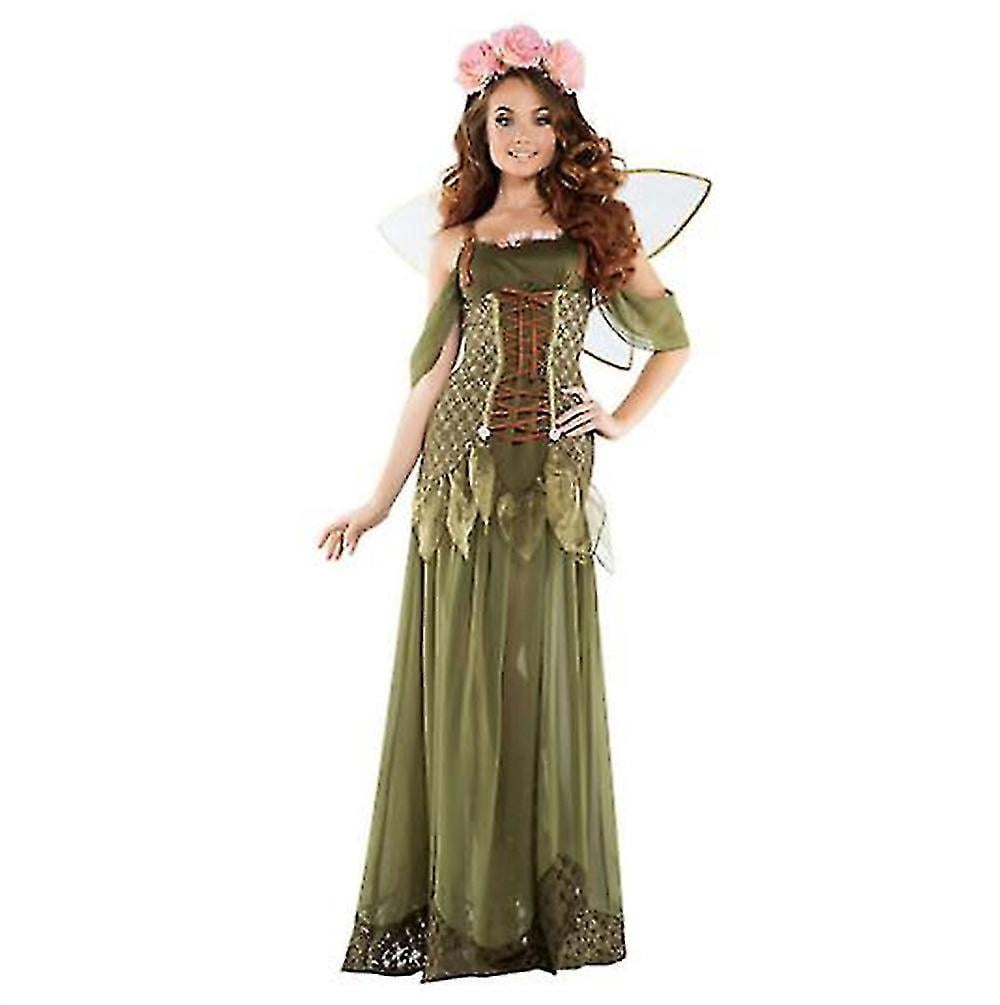 Disfraz De Hada Del Bosque Para Adultos – Talla XL – Con Vestido Y Alas – Ideal Para Carnaval Y Fiestas De Fantasía