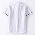 thumbnail image 5 of Ohufall Kids Boys Girls Shirts School Uniform White Tshirts Pocket Turndown Collar Button Comfy T Shirts 3-14 Years, 5 of 5