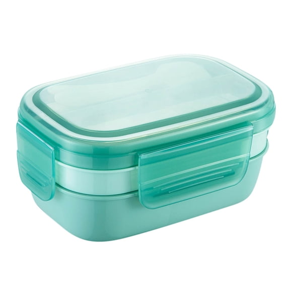 1900ml Stackable Bento Box, Large Capacity Leakproof Lunch Containers with Utensil Set, for Dining Out Work Picnic, Divided Meal Prep Storage