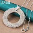 thumbnail image 1 of CJie-collar con colgantes de tejido circular para mujer, de Plata de Ley 925, cadena de 18-30 pulgadas, joyería para fiesta de compromiso y boda, 1 of 2