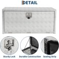 thumbnail image 4 of Qinaqin 30 x 18 en Underbody Truck Pickup Almacenamiento Caja Resistente Aluminum cm de Profundidadiamante Plate Tool con Cerradura Keys y Anchoaterproof Profundidadsign para Trailers, 4 of 7