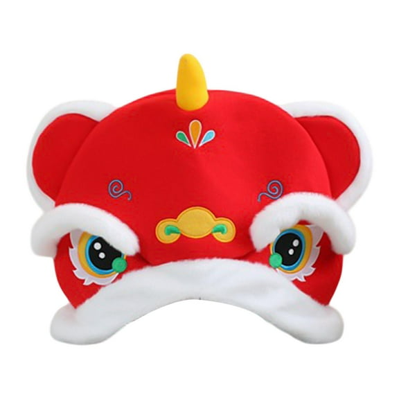 Yunhgft Lion Dance Headgear Fancy Dress Chinese Funny Cosplay Stuffed Toy Soft Plush Hat